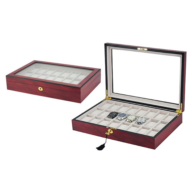 24 Slots Wooden Watch Box
