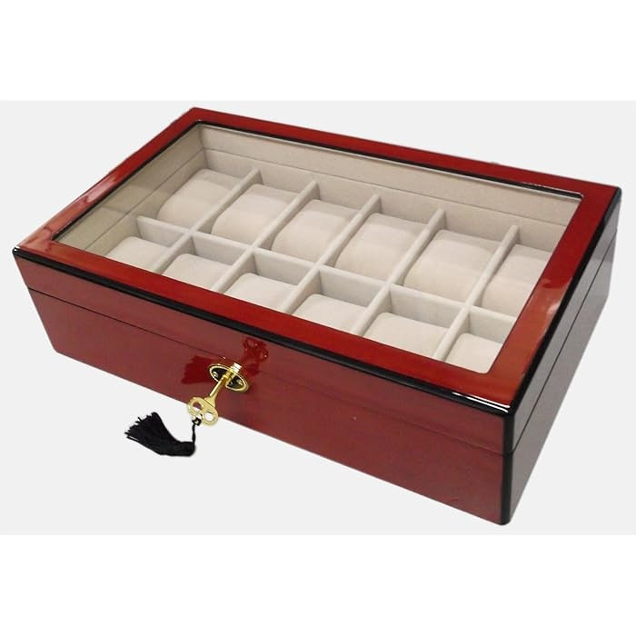 12 Slots Wooden Watch Box