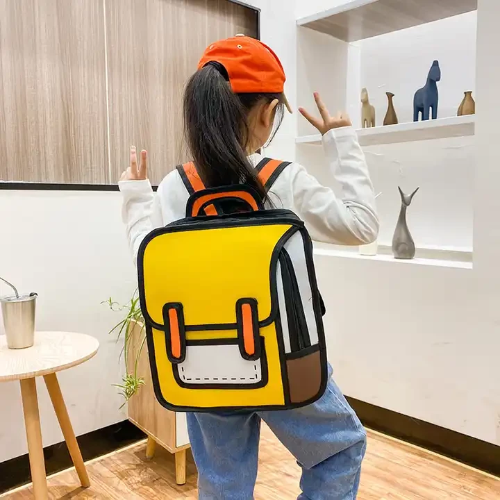 Backpack Middle School Bag 2D