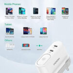 40W Power Charger Dual USB Type C Power Delivery Ports with Night Light