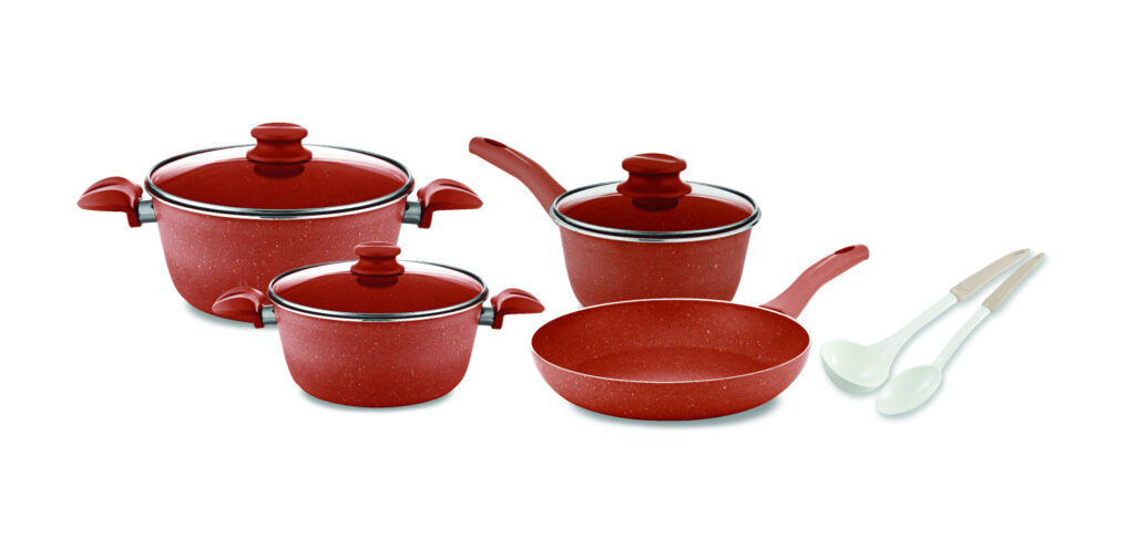 VEGA 9PCS GRANITE COPPER COOKWARE SET