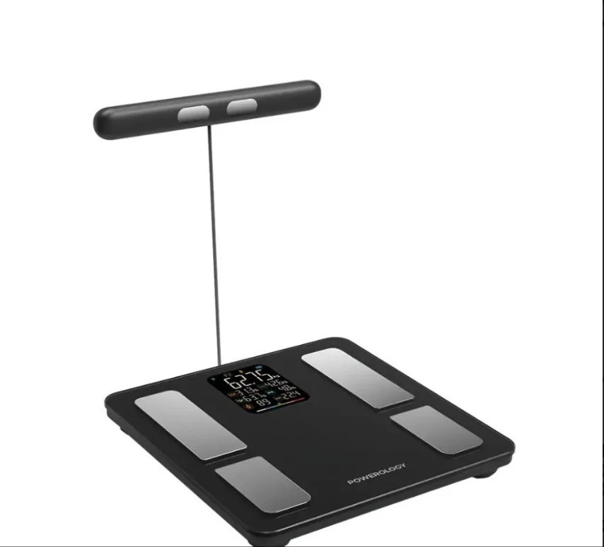 Powerology Advanced Precision Smart Scale with Body Fat and Body Muscle Analysis- Black