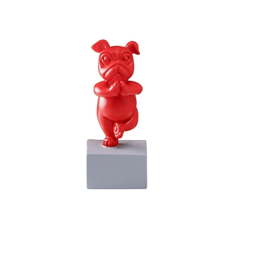 Resin Yoda dog Figurine (Red)