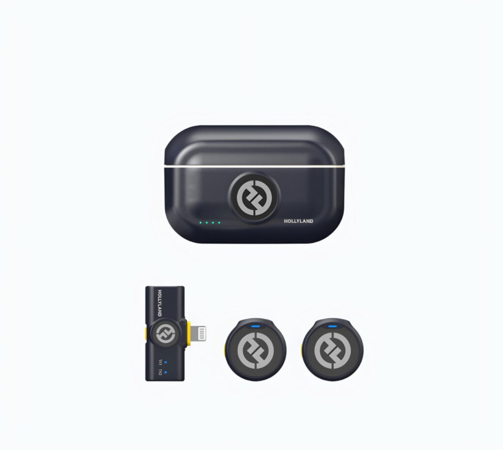 ميكروفون لاسلكي هولي لاند لارك إم 2   لايتنج  Hollyland Lark M2 wireless lavalier microphone lighting