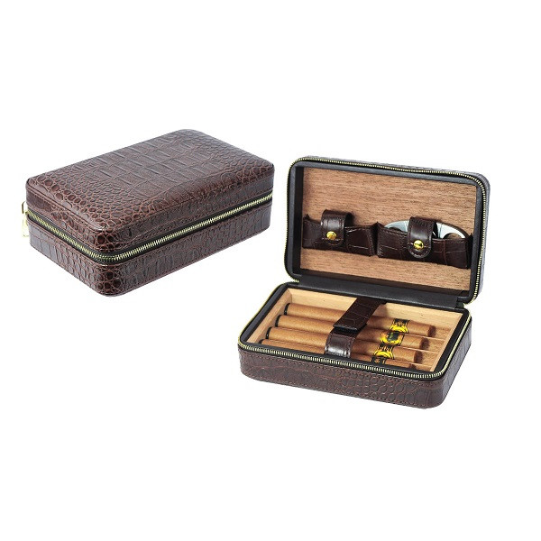 Travel Leather Cigar Case
