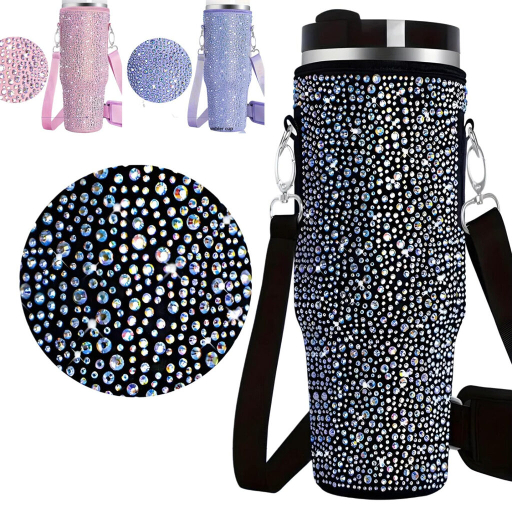 كفر ستانلي اللماع مع حامل كتف Shiny Stanley Sleeve with Shoulder Strap