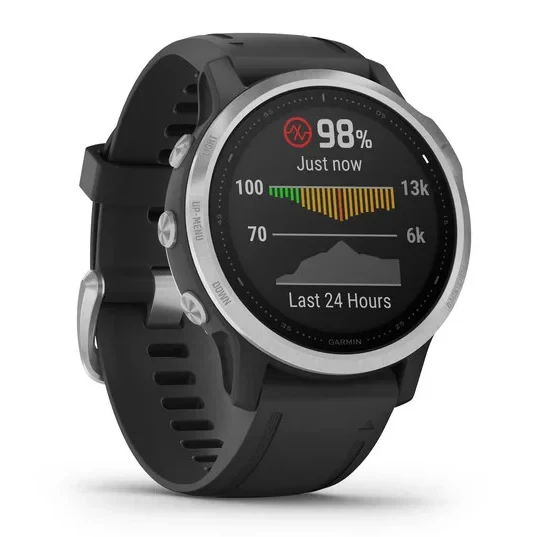 FENIX 6S SILVER W/BALCK BAND GPS WATCH EMEA 010-02159-01