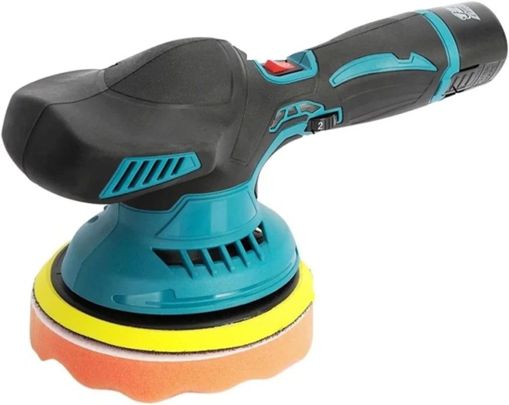 Buffing Machine, 12V Cordless Car Polisher Lithium Battery 6Speed Adjustable Wireless Electric Waxing Polishing Machine Car Beauty Auto Tool Kit