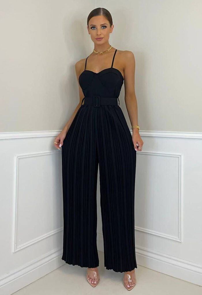 Black Wide-Legged Jumpsuit