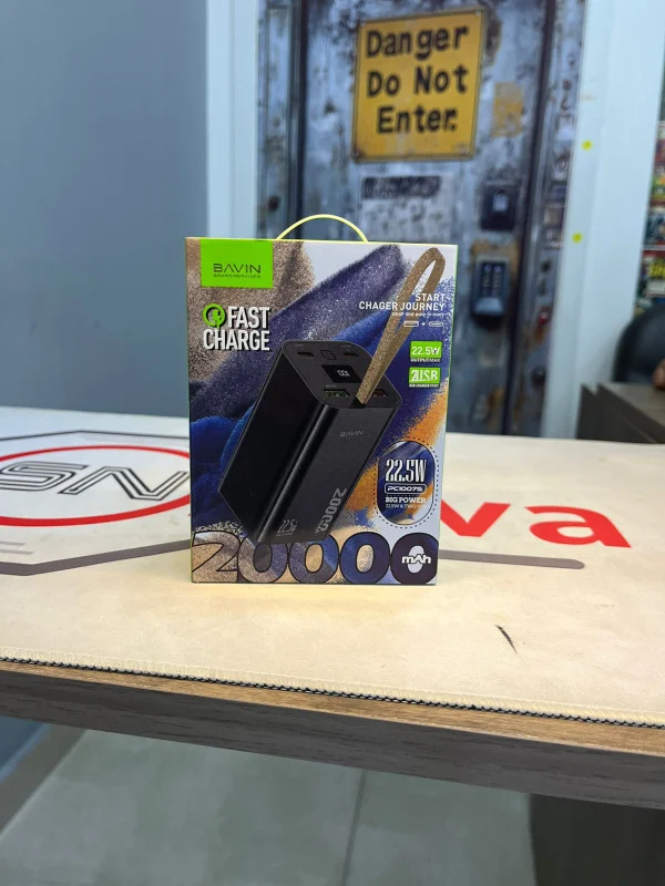 Bavin 2000mah 22.5w Fast Charge Power Bank (2USB + 2typec)