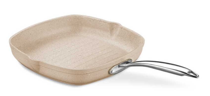 KORKMAZ GRANITA SQUARE GRILL FRYPAN 28x28c
