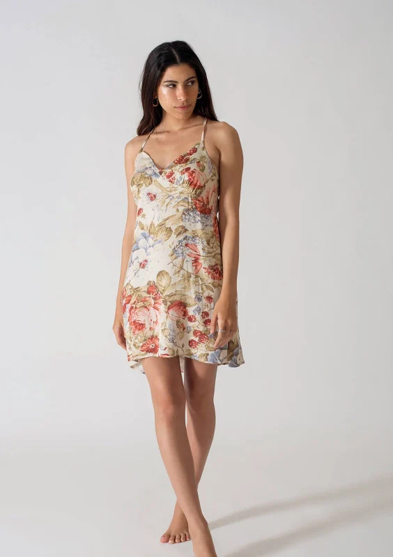 Be Cosy nightdress in orange and floral print