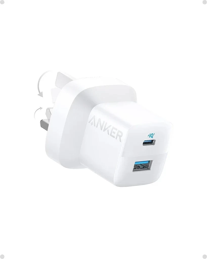 Anker 323 Charger with 310 USB-C to Lightning Cable 3 ft White B2331K21