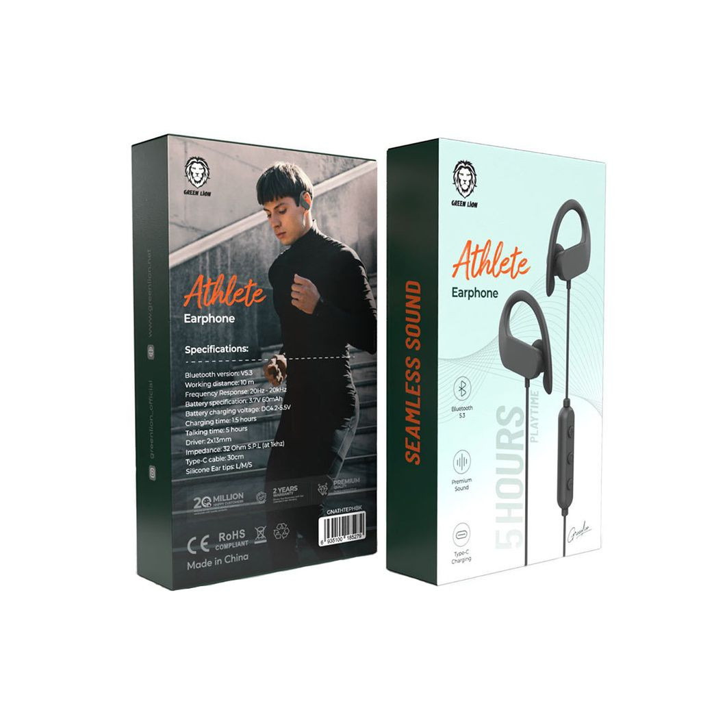 سماعة جرين ليون الرياضيه اللاسلكية Green Lion Athlete Wireless Earphones