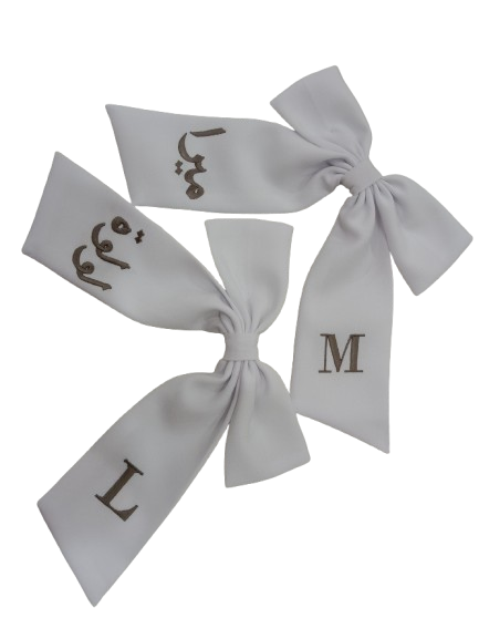 Hair Tie- Emboided customize name