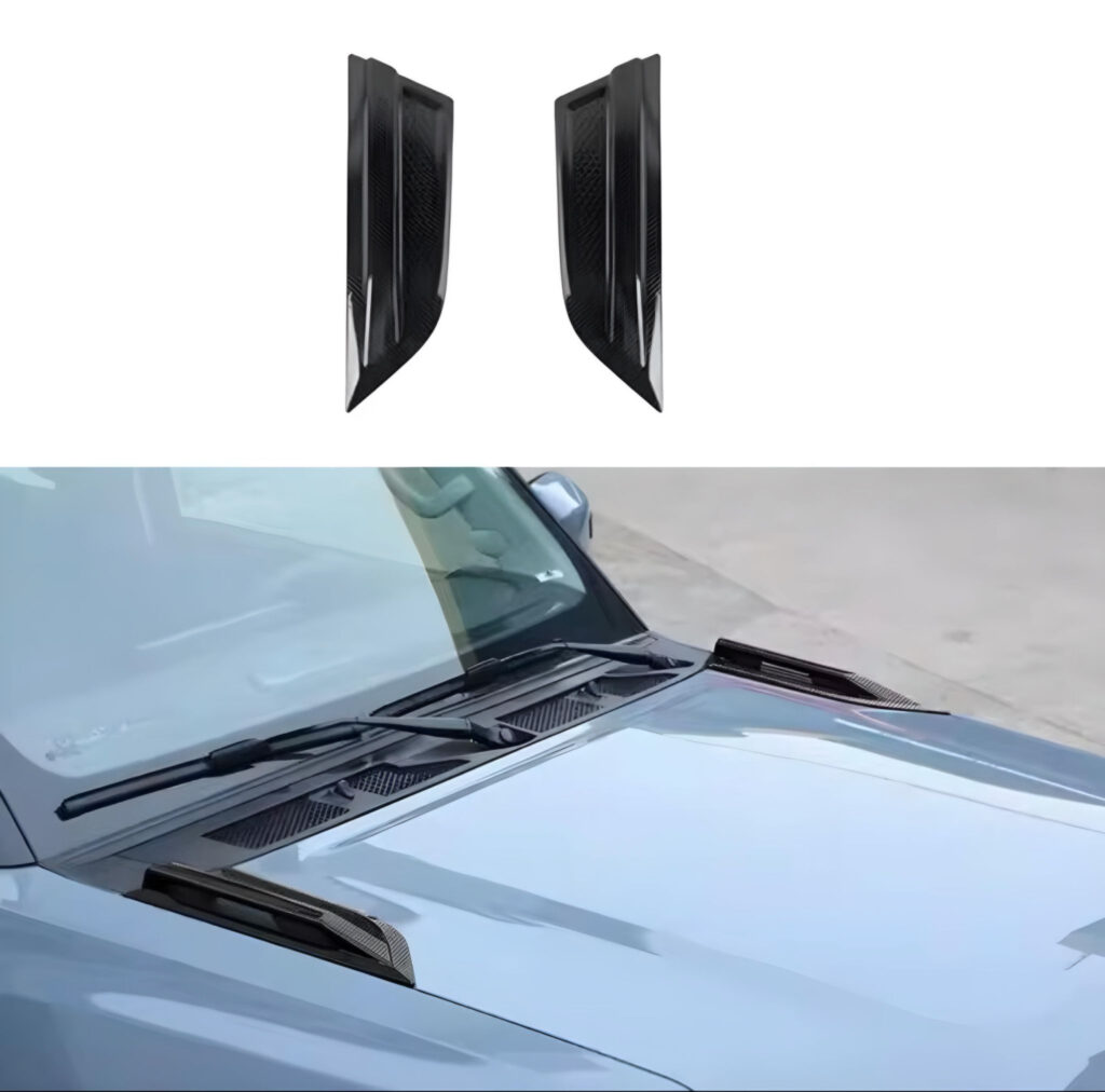 طقم تسكيرة البانة للجيتور اسود لامع Jetour Black Glossy Hood Protector Set