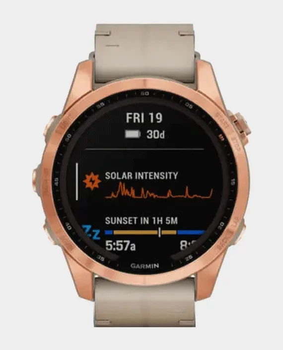 FENIX 7S SAPPHIRE SOLAR ROSE GOLD Ti W/LIME STONE BAND EMEA 010-02539-35