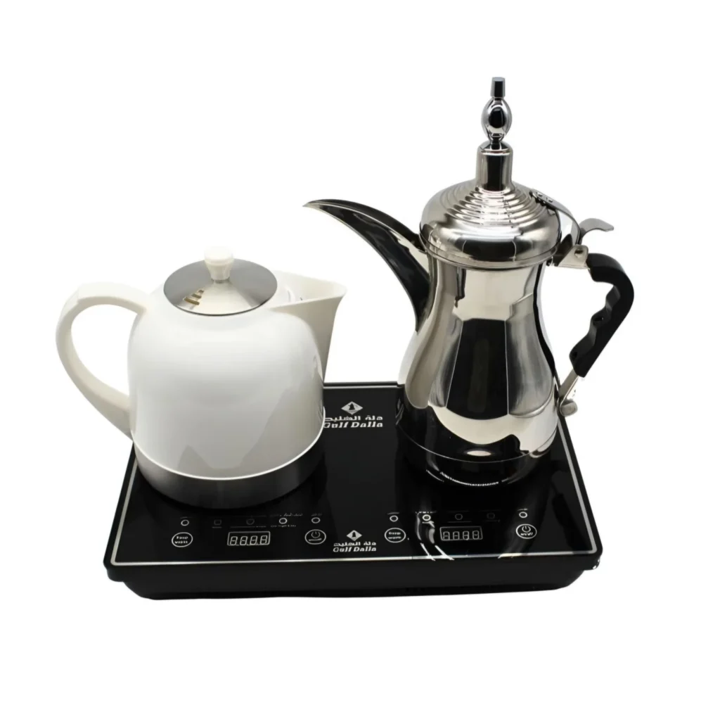 طقم دلة الخليج الفاخر وأبريق شاي The Gulf Luxury Coffee Pot Set and Tea Kettle