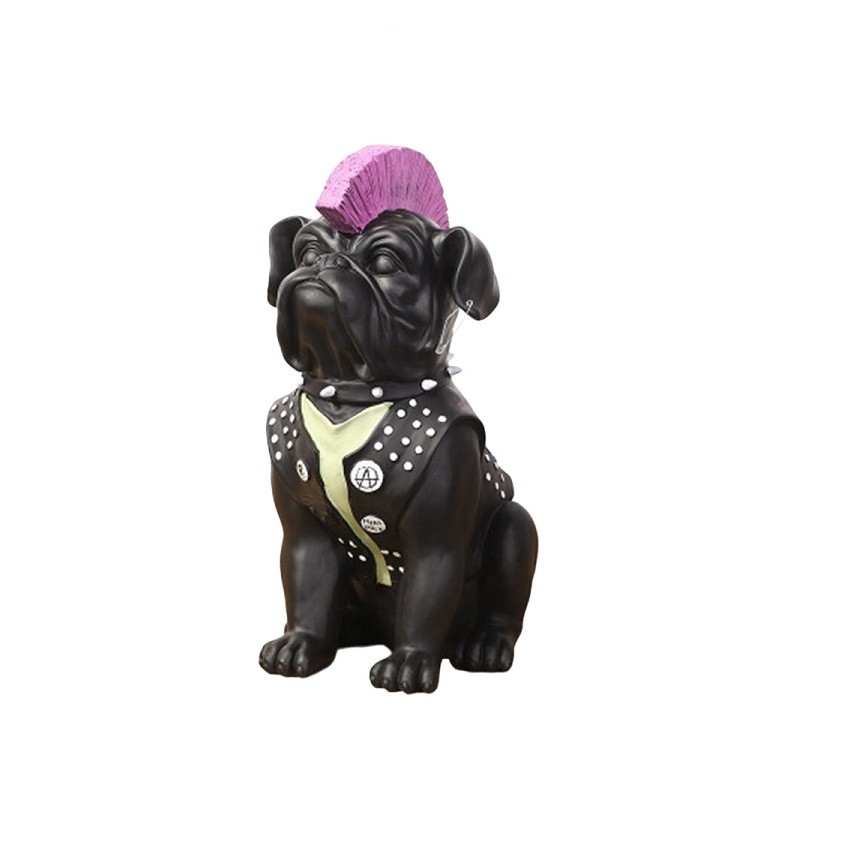 Rock Resin Dog Decor