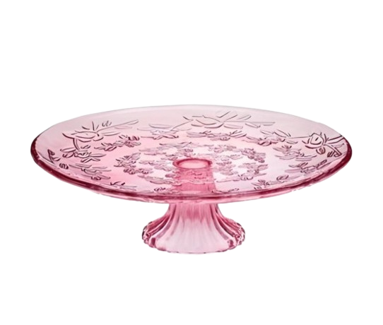 LEONE FLOWER CAKE GLASS STAND 31X9.3 CM