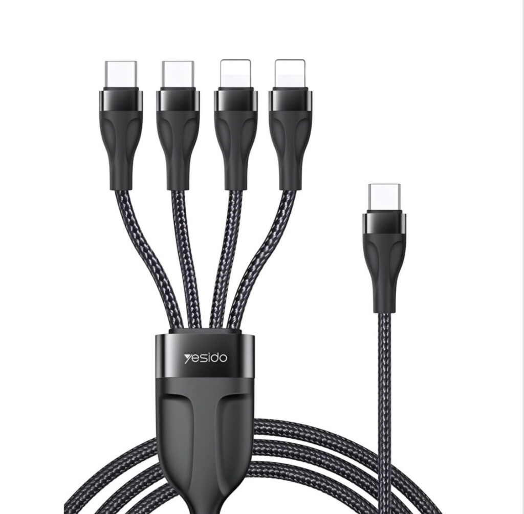 طقم 4 في 1 للكابلات من ييسيدو Yesido 4-in-1 Cable Set