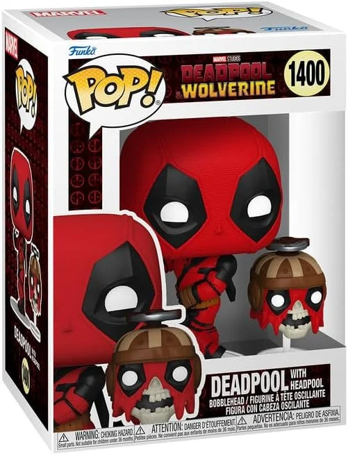 POP! Marvel - Deadpool & Wolverine: Deadpool with Headpool #1400 Bundled with Compatible Box Protector Case, C1400