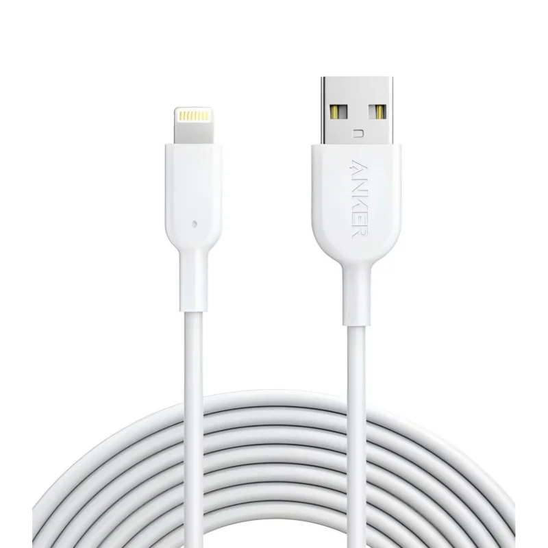 كابل انكر باورلاين 2 لايتنينج 10 أقدامAnker PowerLine II Lightning Cable 10ft