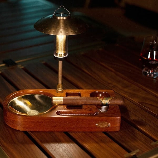 Cigar/Pipe tray and Lighter Set