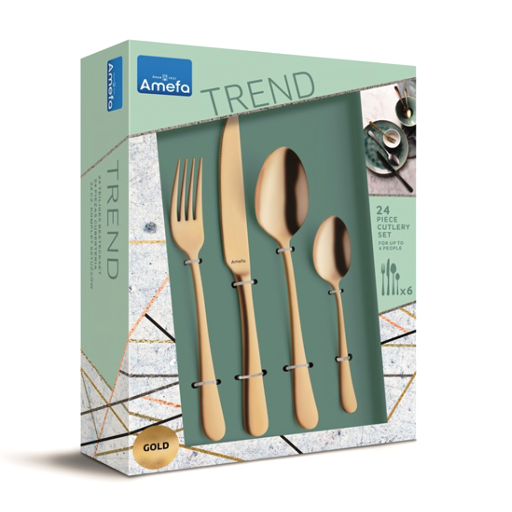Amefa Austin Gold Cutlery Set  24pcs