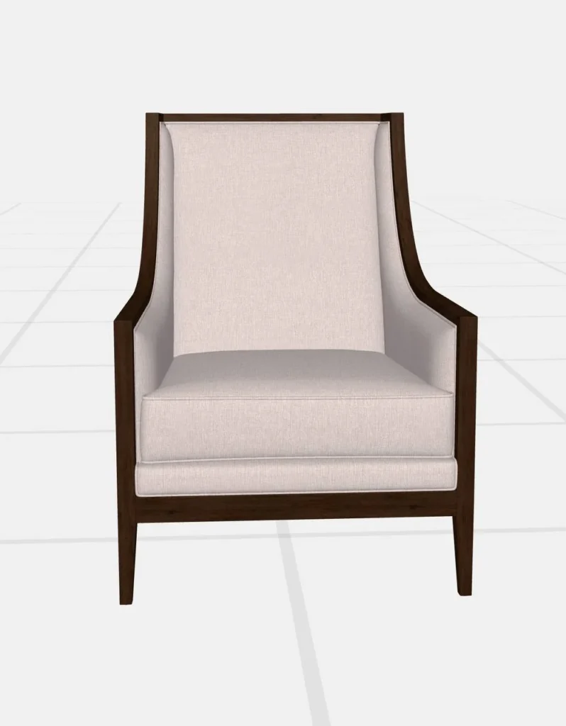 Classic official chair of natural sold wood