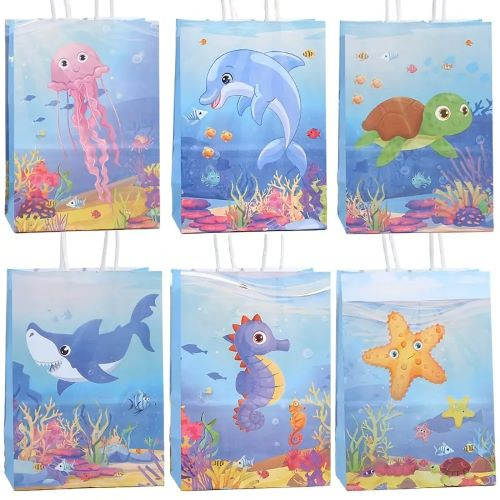 12pcs Ocean Theme Party Favor Bags