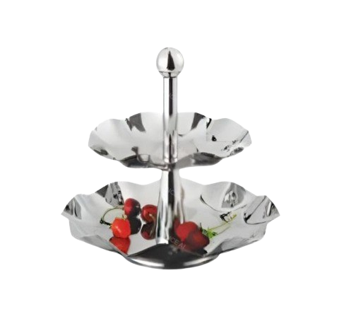 HADI STAINLESS STEEL ELEGANT TWO-TIER DISPLAY