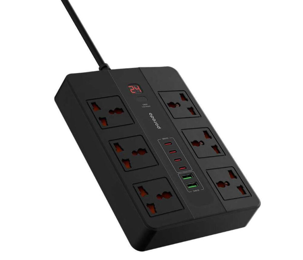 محول كهربائي Power Adapter, Contains 6 power outlets