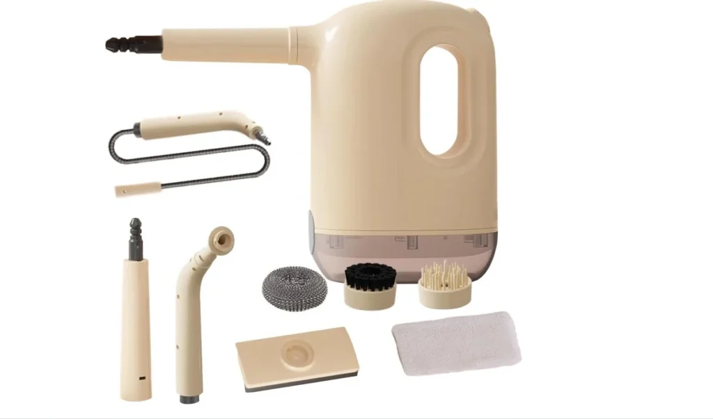 Pressurized Handheld Steam Cleaner with 5 Attachments, 300ml Large Capacity Natural Surface Steam Cleaner for Home Use to Clean Sofas, Floors, Kitchens,