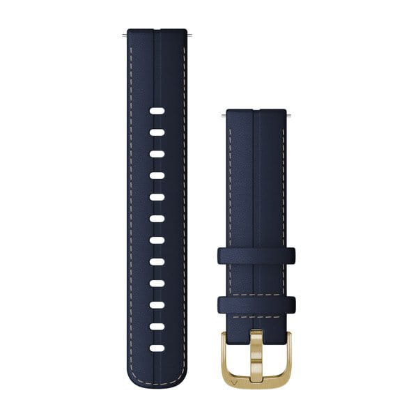 BAND 18MM BLUE LEATHER/LIGHT GOLD 010-12932-08
