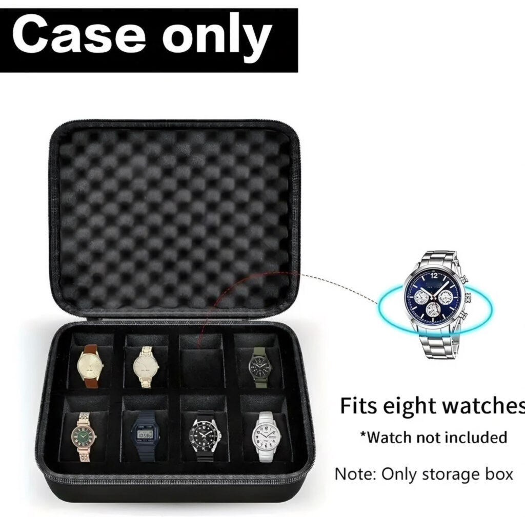 صندوق تخزين ساعات بـ ٨ فتحات 8-Slot Watch Storage Box