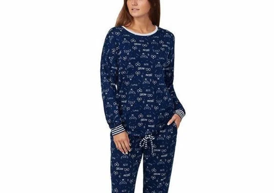 Harry Potter PJ set in navy blue with white printing