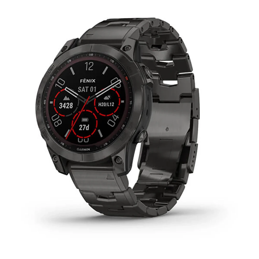 FENIX 7 SAPPHIRE SOLAR CARBON GRAY DLC Ti W/DLC BRACELET BAND EMEA 010-02540-39