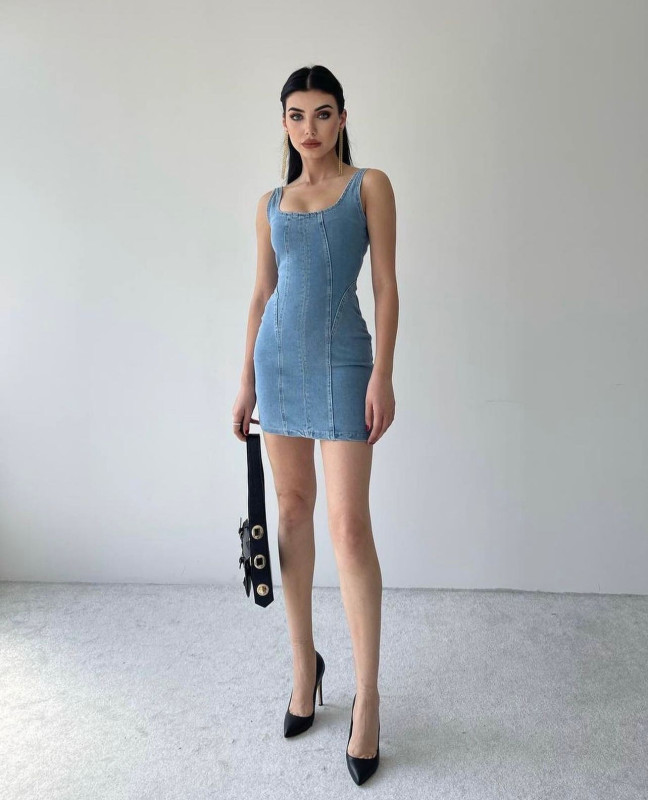 Denim Short Dress