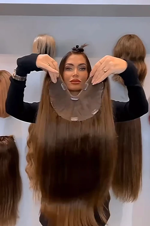 U Part Clips Exenstion Natural Hair