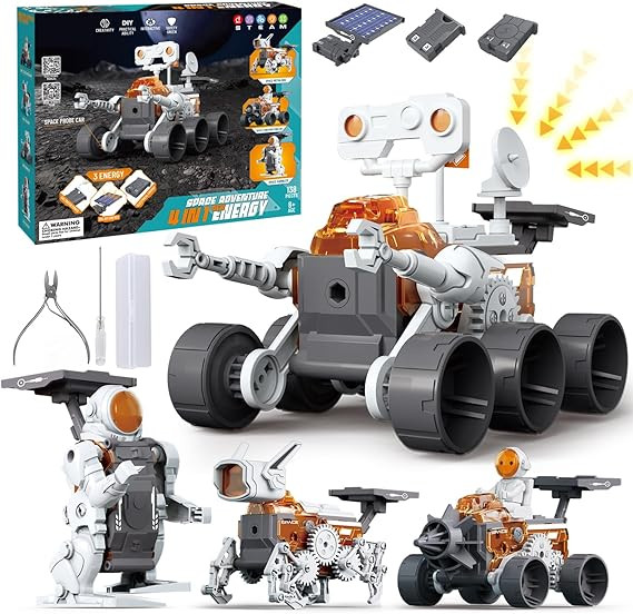 تجميع روبوت - يعمل على 3 أنواع طاقة -حجم صغير شكل 2