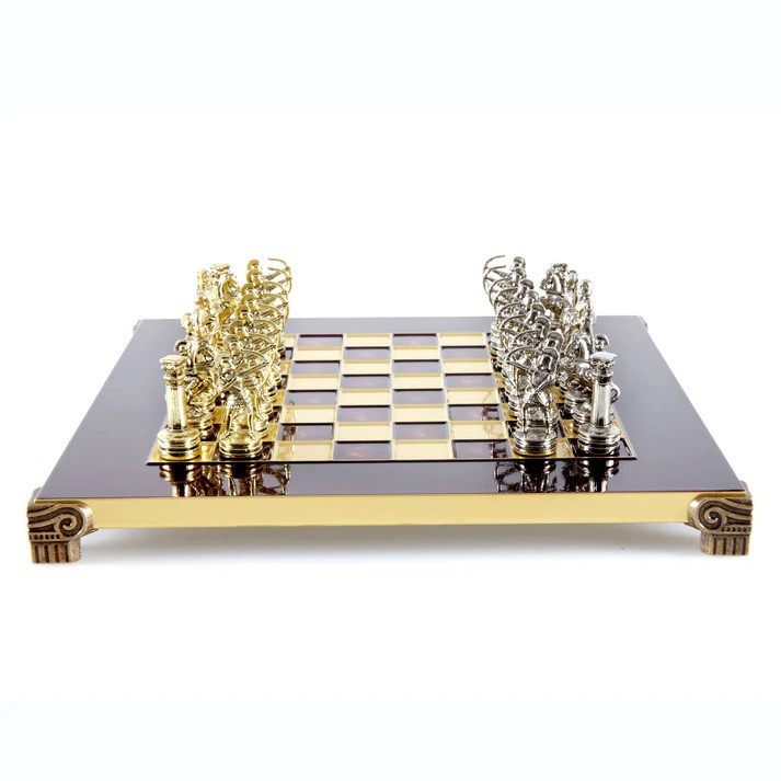 Archers Metal Chess Set 28cm Red