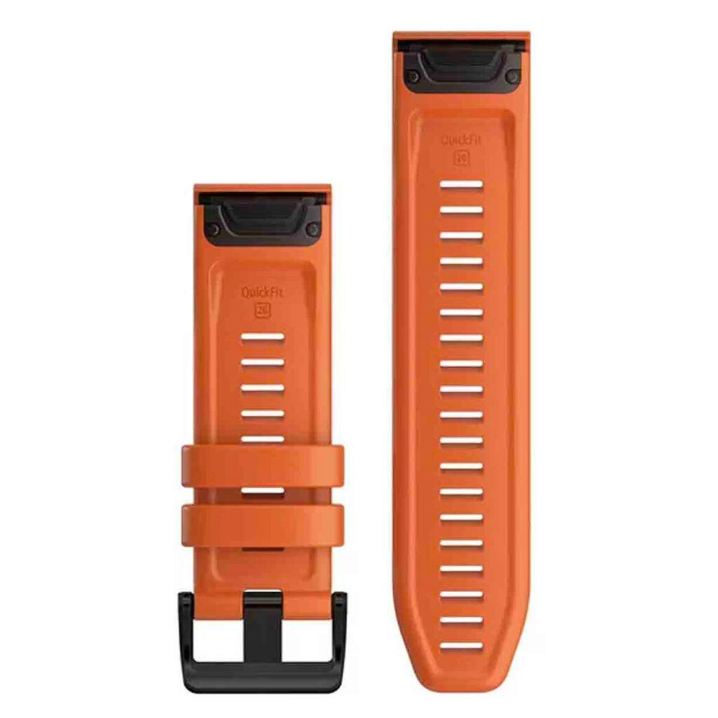BAND FENIX 6X 26MM QUICK FIT EMBER ORANGE SILICONE 010-12864-21