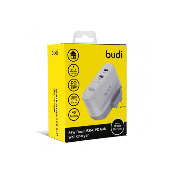 Budi 65w Dual Usb-C Wall Charger