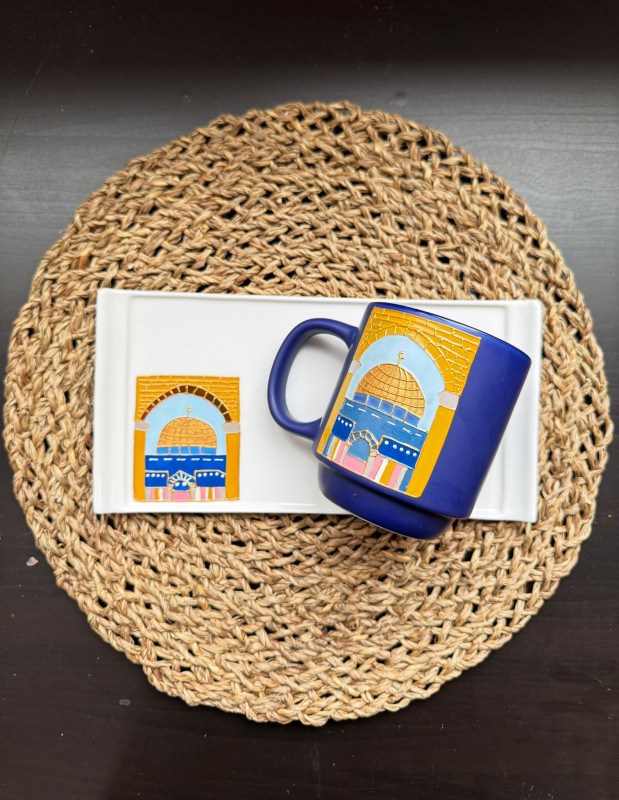 Hand made cup and saucer set