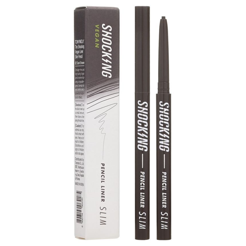 TONY MOLY - THE SHOCKING Vegan Liner Slim Pencil - 02 DARK BROWN