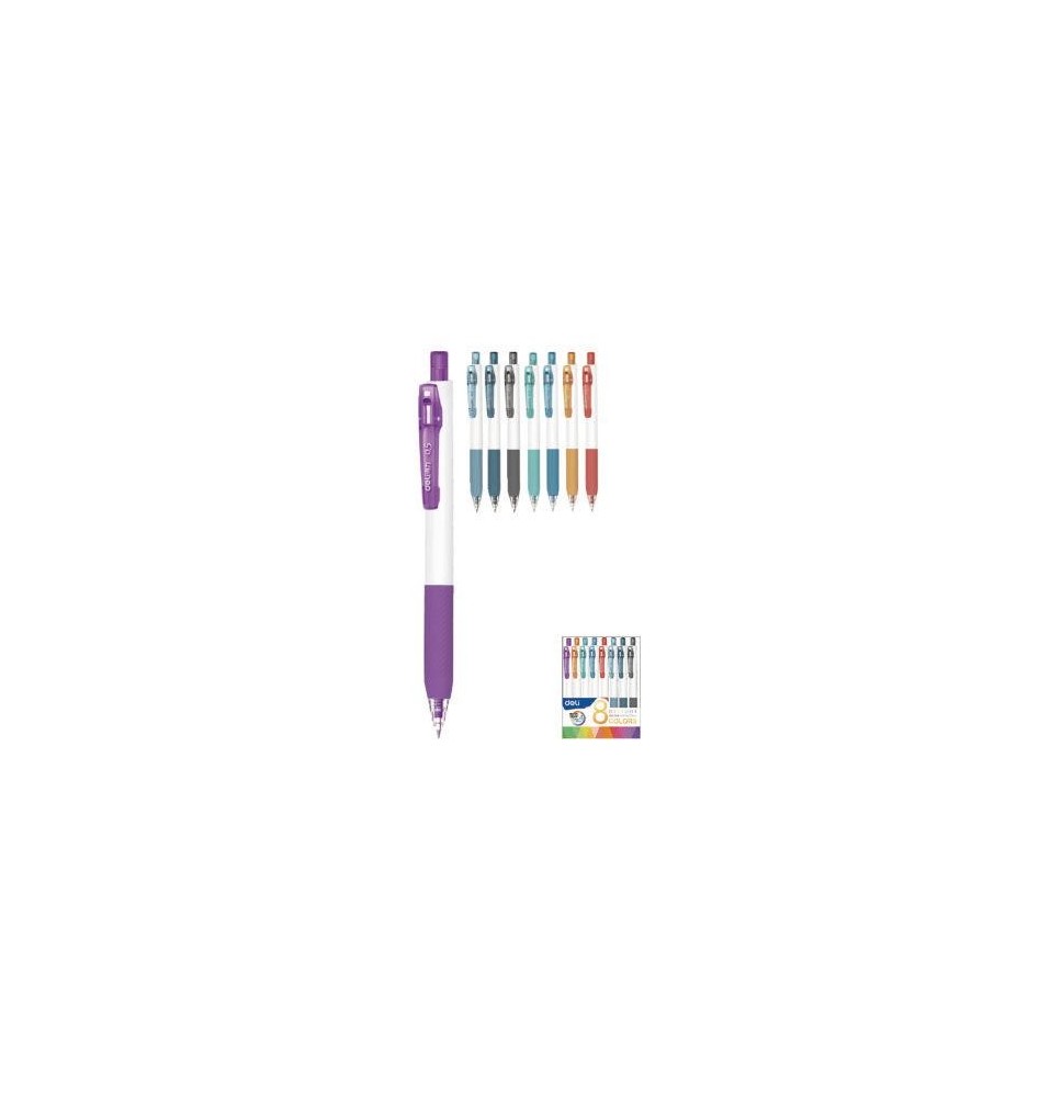 Deli Delight Gel Pen Asst 8Pc 1Pck