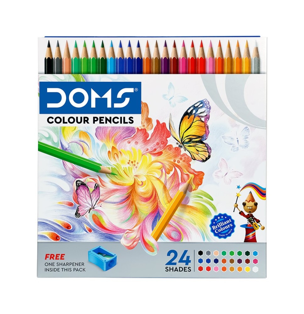 Doms Color Pencils 24 Shades 1Pck