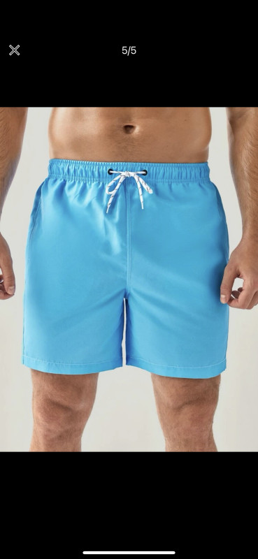 Men blue beach short