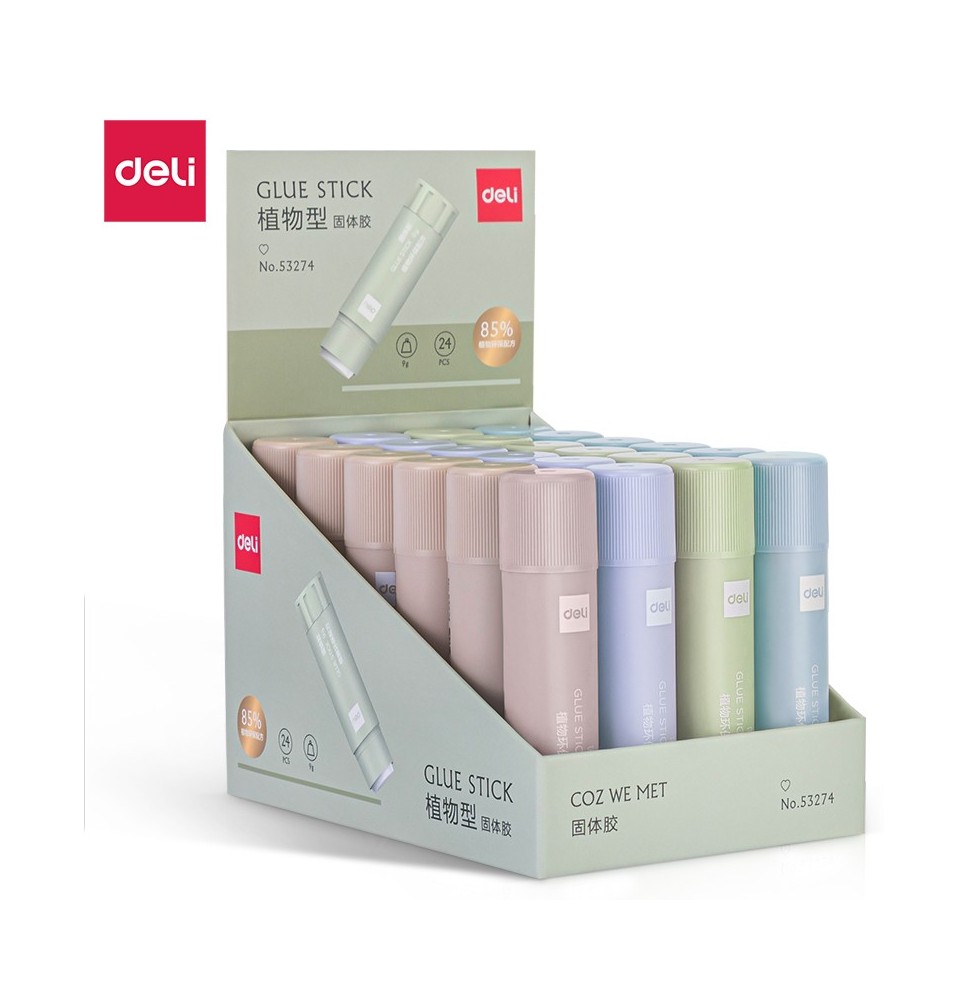 Deli Glue Stick 9g 24Pc 1Pck